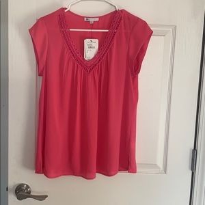Pink short sleeve shirt